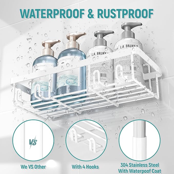 5 Pack Shower Caddy Organizer Rack Shelf - Image 4