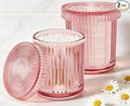 2 Pack Glass Qtip Holder Dispenser Set by ESEHGS
