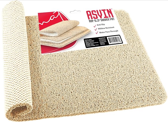 Asvin Soft Textured Bath, Tub Mat, 24x16 Inch, Phthalate Free, Non Slip Comfort by Unknown