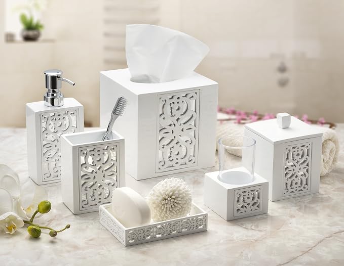 Creative Scents Mirror Janette White Qtip Holder - Image 4