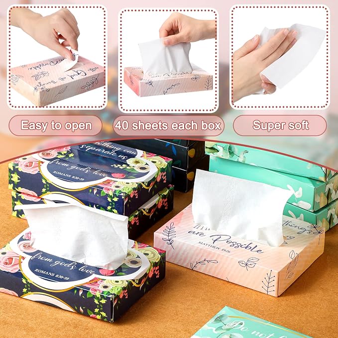 Yinder 24 Packs 960 Sheets Tissue Cube Car Facial Boxes Disposable Facial - Image 4