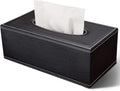 Tissue Box Cover Rectangular, PU Leather Tissue Box Holder by GORESE