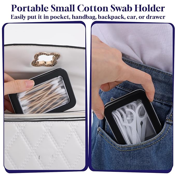 2Pcs Cotton Swab Holder for Travel, Portable Swab Case - Image 5
