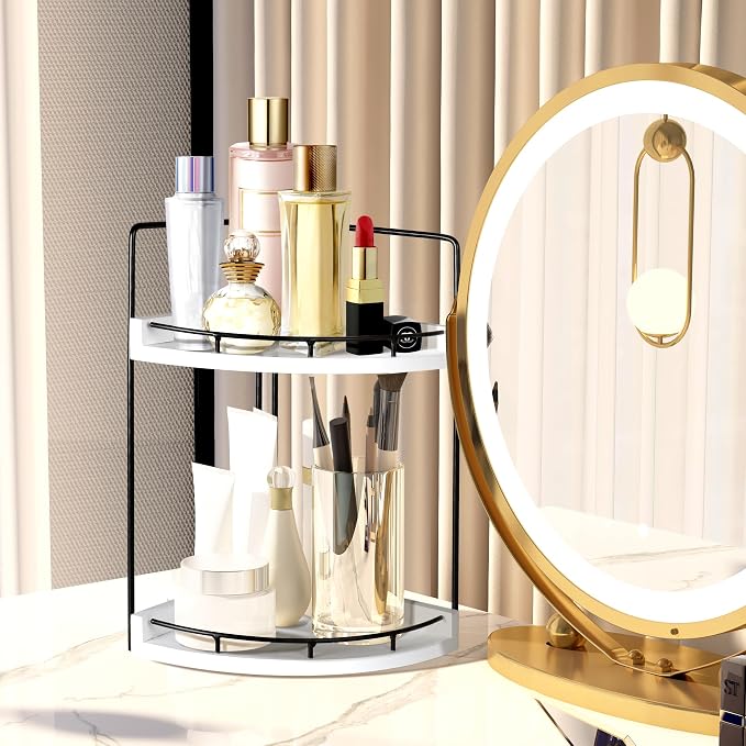 2 Tier Bathroom Counter Organizer, Bathroom Counter Tray and Vanity Organizer - Image 2