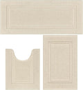 SHACOS Soft Fluffy Bathroom Runner Rugs Set of 3 Bath Mats by SHACOS