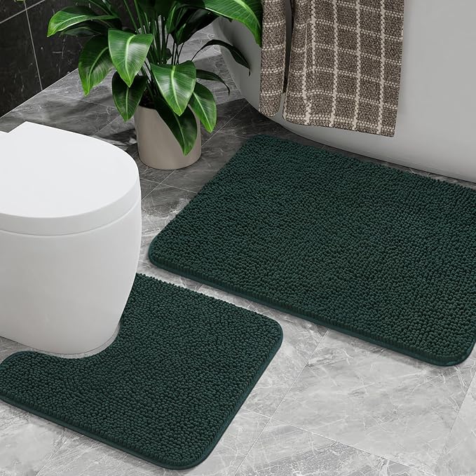 AROGAN Bathroom Rug Sets 2 Piece, Washable Bath Rug Set, Absorbent Soft Non by AROGANAREARUG