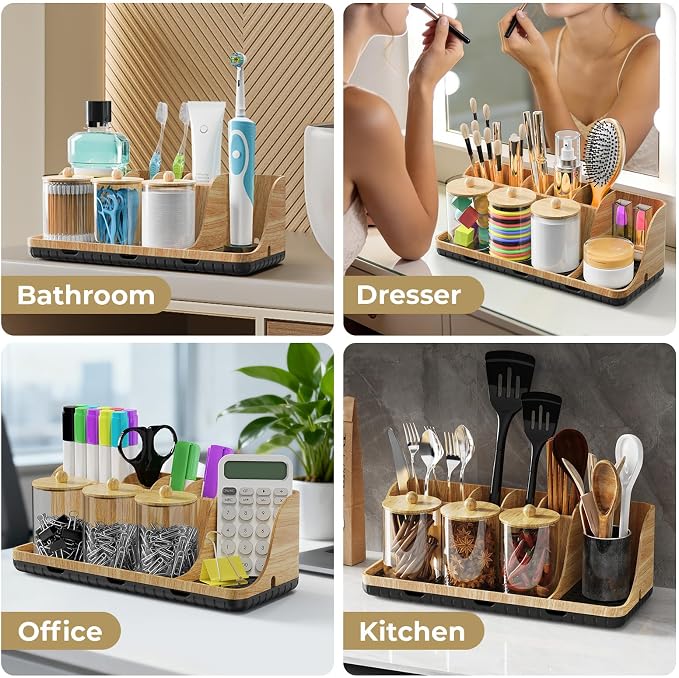 Bathroom Counter Organizer, Bathrooms Toothbrush Holder Set - Image 7