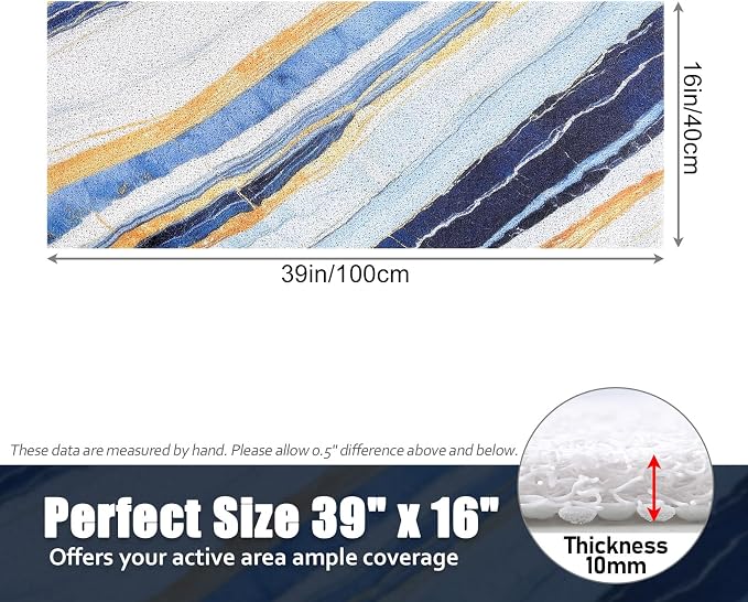 Bathtub Mat Shower Mat Non-Slip: 16x 39 Inch Soft Comfort Bath Mat - Image 7