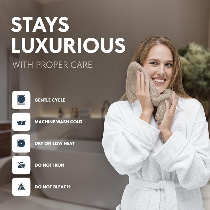 White Classic Luxury Cotton Washcloths 13x13 Inch - Image 5