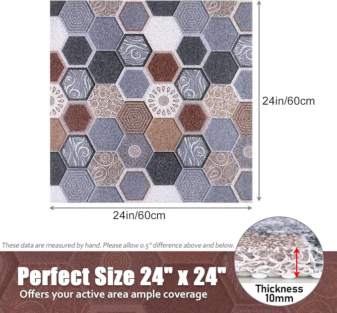 Shower Mat Non-Slip, 24x24 Inch Soft Comfort Bath Mat - Image 5
