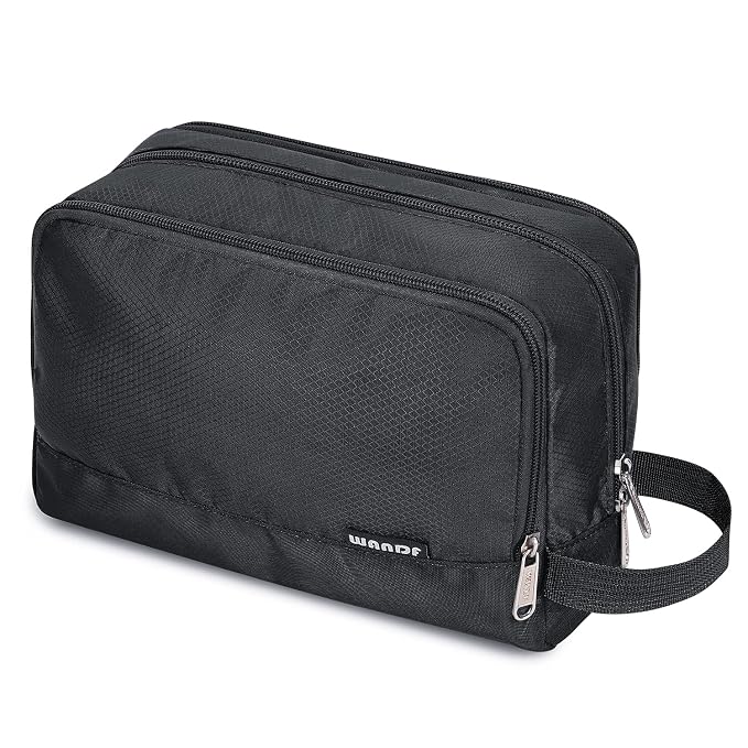 Toiletry Bag for Men Hanging Dopp Kit Water Resistant Shaving Bag Small by WANDF