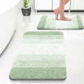 OLANLY Bathroom Rug Set 2 Piece, Soft Absorbent Microfiber Bath Rug Set by OLANLY