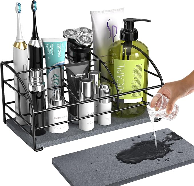 Luxspire Toothbrush Holders, 5 Slots Bathroom Counter Organizer by Luxspire