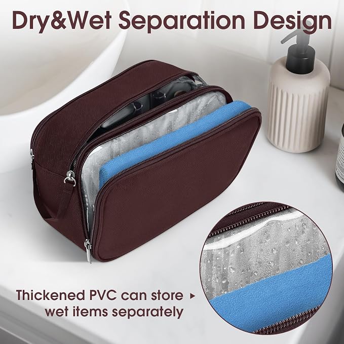 Wedama Toiletry Bag for Men, Handheld Travel Bag, Waterproof Toiletries - Image 5
