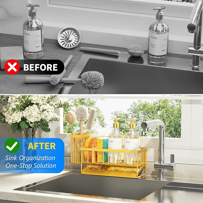 Cisily Yellow Sink Caddy Organzier - Image 6
