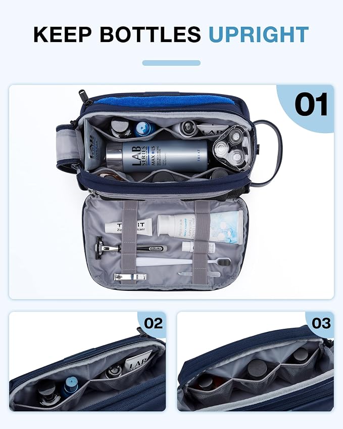 BAGSMART Toiletry Bag for Men, Large Travel Toiletry Organizer, Dopp Kit - Image 4