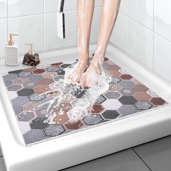 Shower Mat Bathtub Mat Non-Slip, 32x32 Inch, Soft Comfort Bath Mat by Unknown