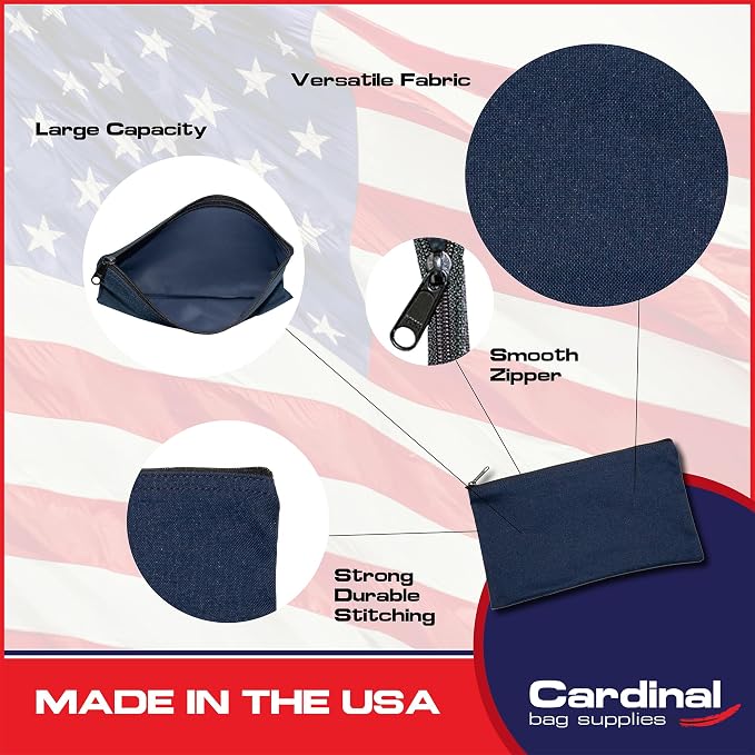 Multipack of 2 Compact Zipper Cloth Pouches, Zipper Bag, Travel Toiletry - Image 3