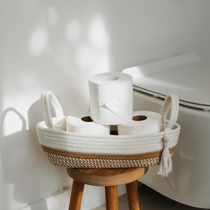 Decorative Toilet Paper Basket – Beautiful Bathroom Organizer - Image 8