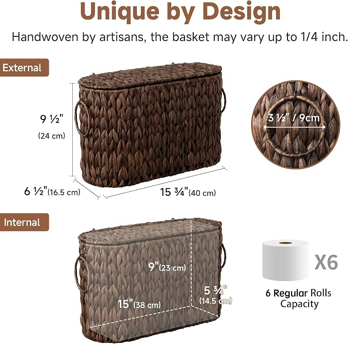 StorageWorks Bathroom Toilet Paper Storage Holder - Image 7