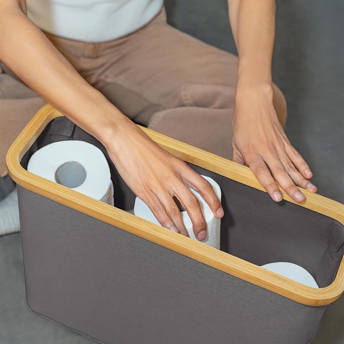LONBET Toilet Paper Storage for 12 Rolls, Stackable & Foldable - Image 7
