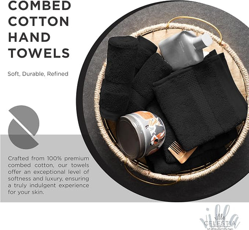100% Cotton Hand Towel Set of 2, Sustainable, Highly Absorbent, Quick Drying - Image 2
