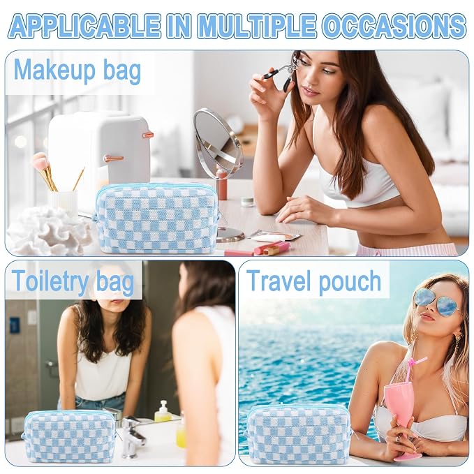 ZLFSRQ 6Pcs Checkered Pencil Case Cute Pencil Pouch - Image 3
