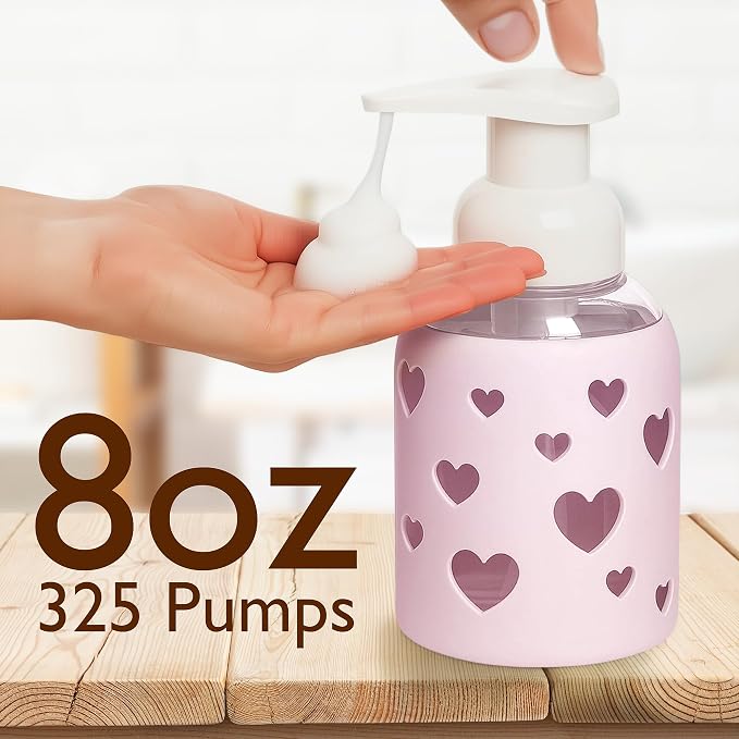 SoCal Suds & Company Foaming Hand Soap Dispenser Glass, Liquid Soap Pump - Image 6