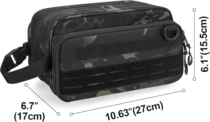 Tactical Toiletry Travel Bag for Men, Dopp Kit Shaving Organizer Case for - Image 6
