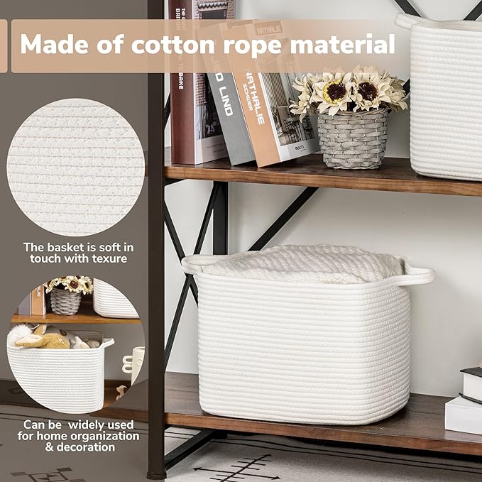 Goodpick White Woven Rope Basket - Image 4