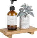 Bathroom Counter Organizer Wood Pedestal Stand Farmhouse Decorative Tray Soap by zoocatia