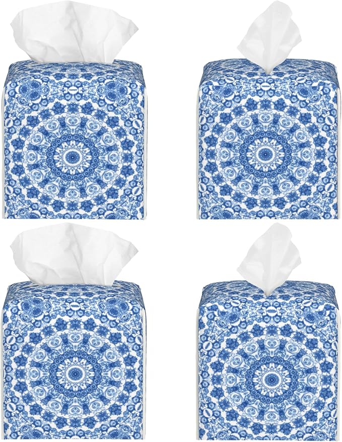 Boho Mandala Flower Tissue Box Cover Square - Image 2