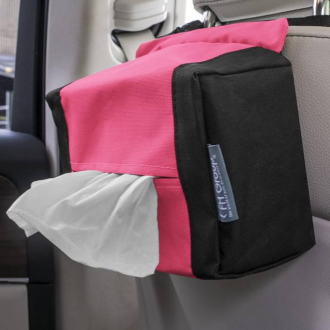FH Group E-Z Travel Napkin Tissue Dispenser Holder fits Most Cars, and Vans Pink - Image 2