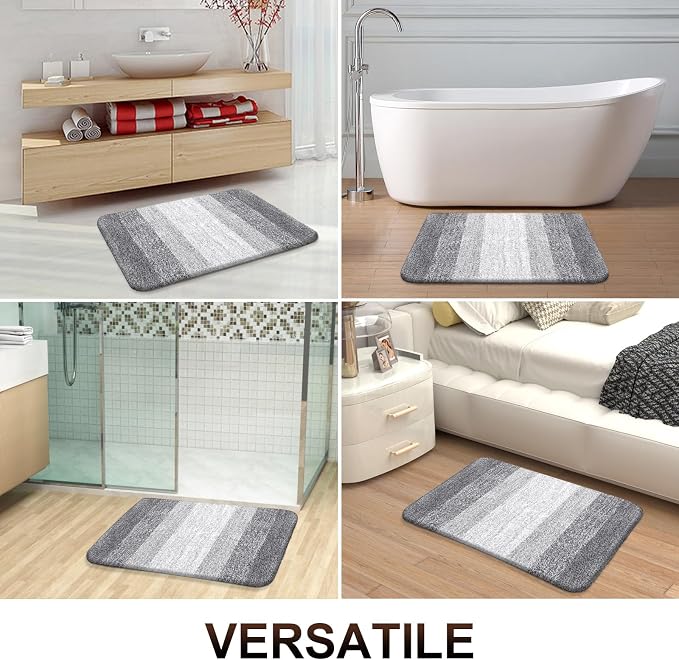 OLANLY Bathroom Rug Set 2 Piece, Soft Absorbent Microfiber Bath Rug Set - Image 7