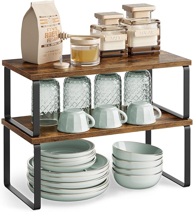 SONGMICS Cabinet Organizer Shelf, Kitchen Storage, Spice Rack, Expandable - Image 8