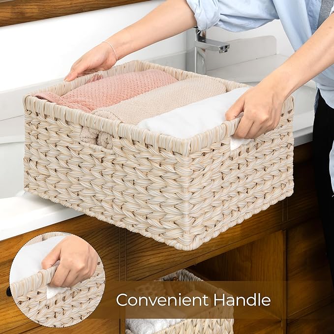 GRANNY SAYS Basket for Organizing, Wicker Storage Baskets for Shelves, Woven - Image 6