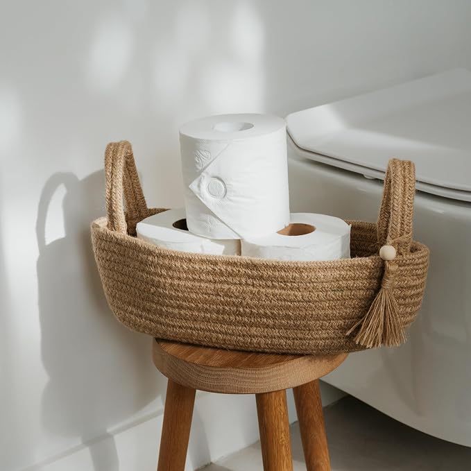Decorative Toilet Paper Basket – Beautiful Bathroom Organizer - Image 8