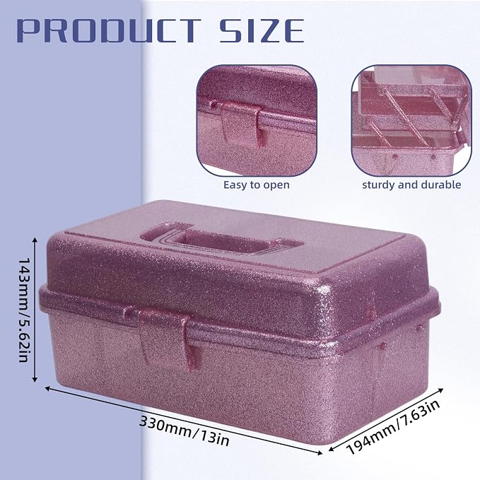 3-Tier Stackable Storage Organizer Box | Portable Multi-Use Tackle Box - Image 2