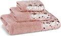 Zahari Home Sinatra Modern Bathroom Towel Set 3 Piece Towel Blush Bath Towel by ZahariHome