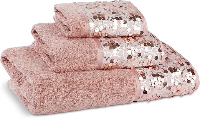 Zahari Home Sinatra Modern Bathroom Towel Set 3 Piece Towel Blush Bath Towel by ZahariHome