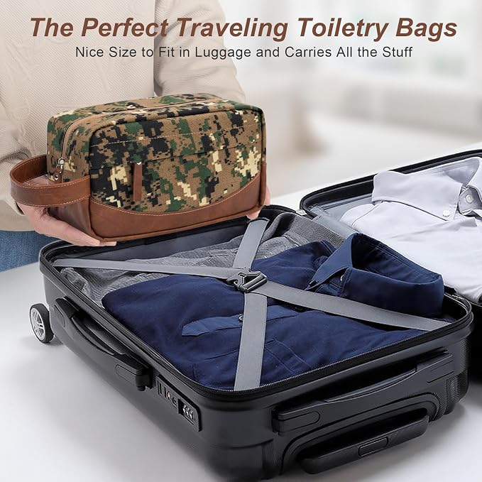 Travel Toiletry Bag for Men, Hanging Toiletry Organizer, Water Resistant - Image 6