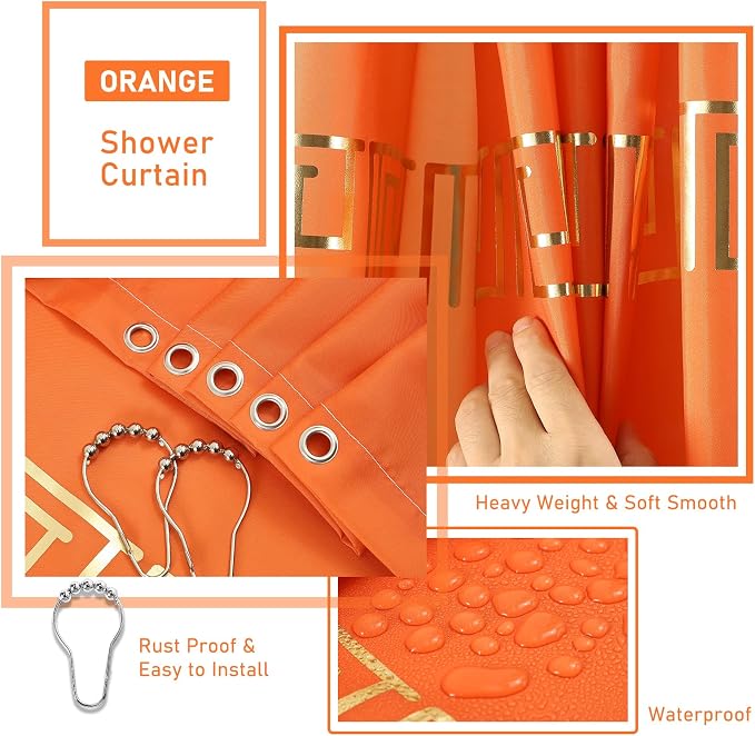 11PCS Bathroom Sets with Shower Curtain and Rugs Bathroom Accessories Set - Image 3
