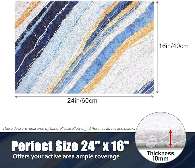 Shower Mat Non Slip: 16x24 Inch Soft and Comfortable PVC Loofah Shower Mats - Image 7