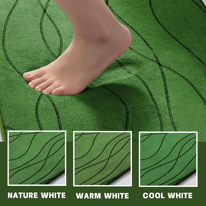 YIHOUSE Memory Foam Bathroom Rug Sets 5 Piece, Ultra Absorbent Bath Mat - Image 3