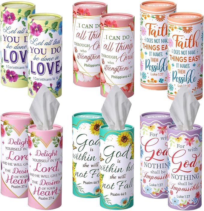 Outus 12 Pack Car Tissue Holder Cylinder, Decorative Round Tissue Box by Outus