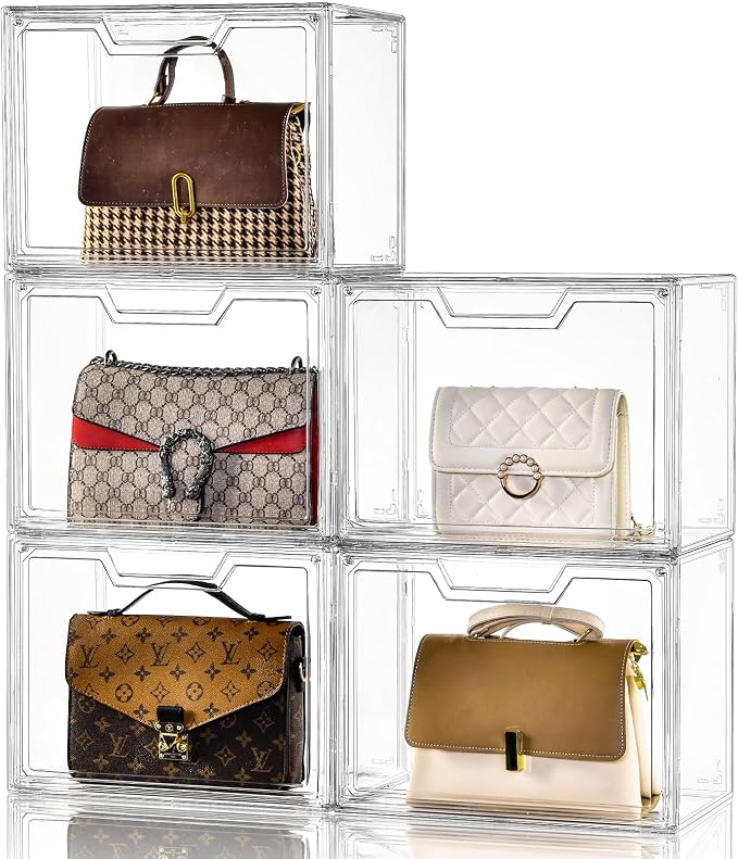 Purse Organizer for Closet, Purse Storage Box by Stebopum