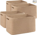 4 Pack Storage Baskets for Organizing, Woven Baskets for Shelves by SIXDOVE