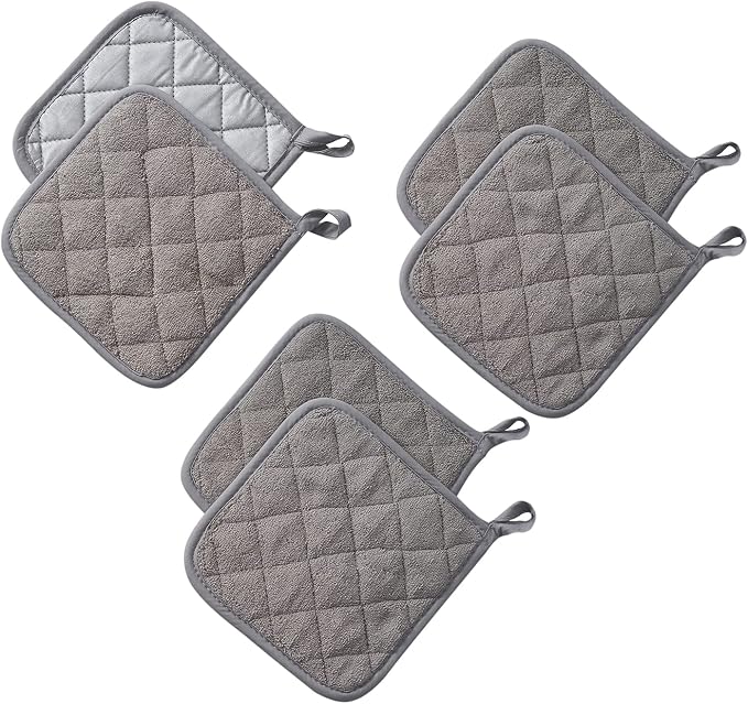 Kitchen Pot Holders Set Heat Resistant Pure Cotton Potholders Kit Trivets Large - Image 2