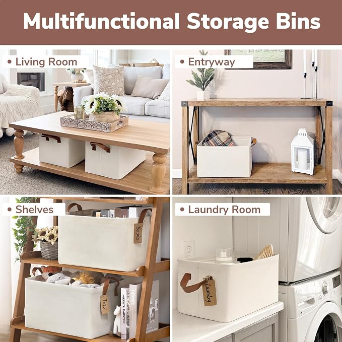 CHICVITA Closet Storage Bins Storage Baskets - Image 5