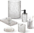 Modern Luxe Bathroom Accessories Set 6 Pcs Resin Bathroom Accessory Set Soap by RQYIXI